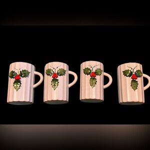 4 Holt Howard Vintage Christmas Mugs